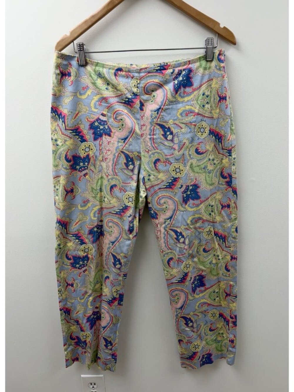 Ralph Lauren Multicolor Summer Paisley Print Pants Womens Sz 10 Cotton